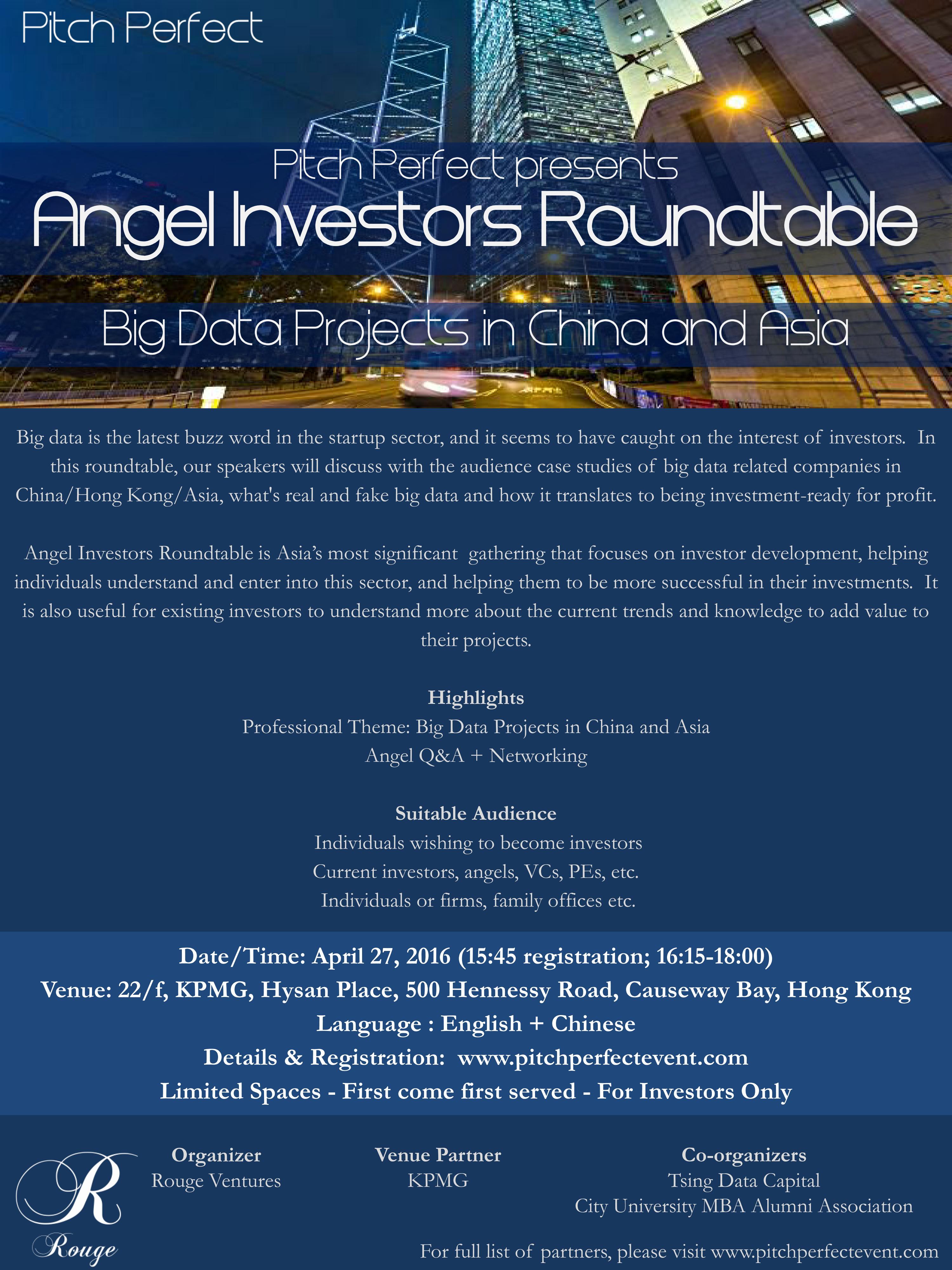 青年創業軍最新創業活動: (支持機構創業活動) Apr27 Angel Investors Roundtable